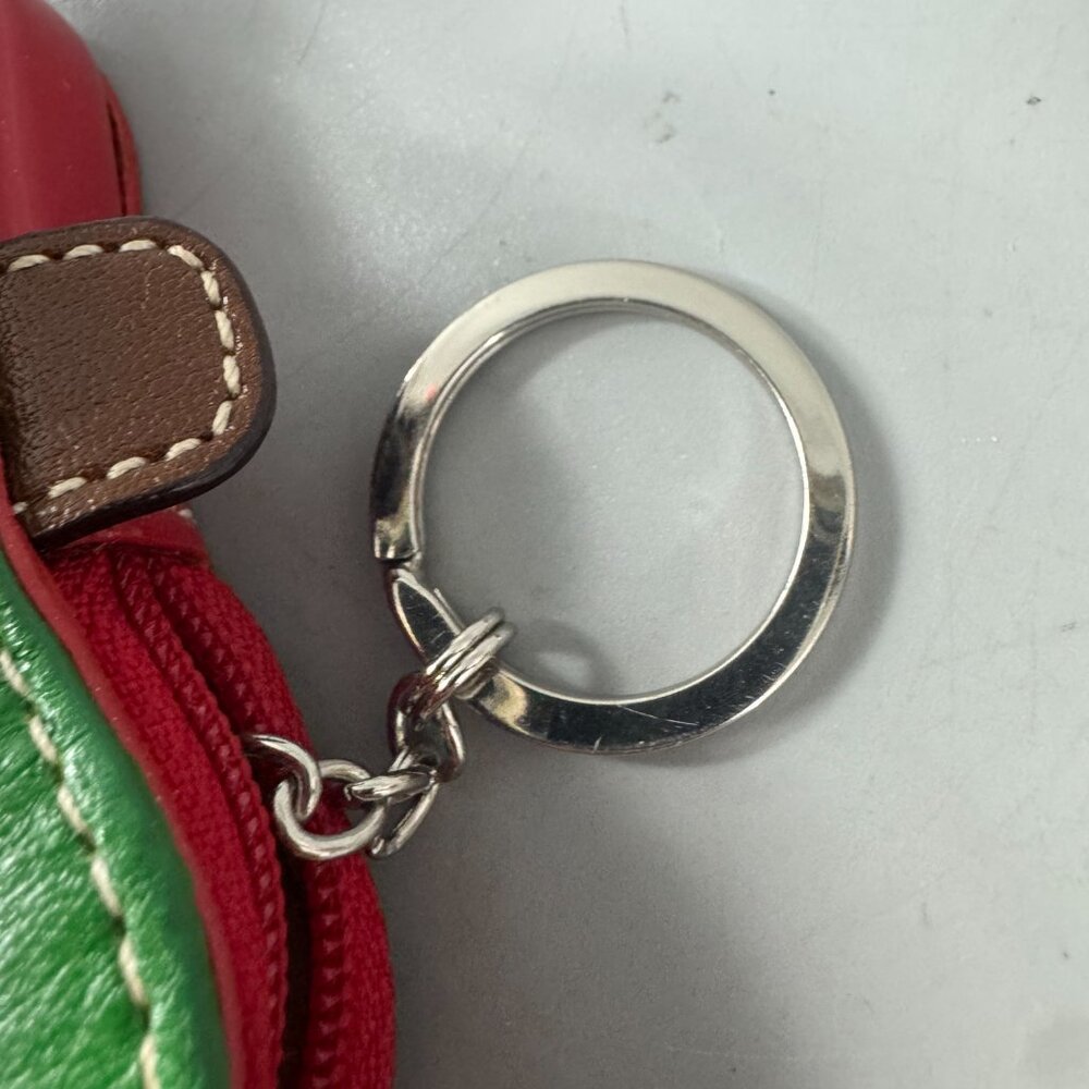 Vintage Coach Signature Red Apple Coin Purse Patent Leather Wristlet - Picture 10 of 14